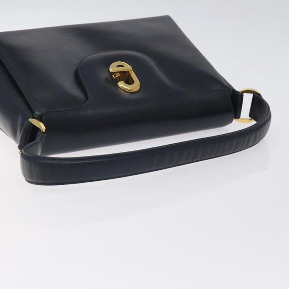 GUCCI Hand Bag Leather Navy Gold - Picture 7 of 16